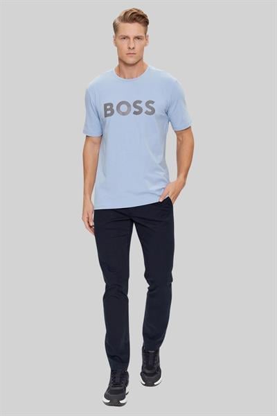 Boss Regular Fit Bisiklet Yaka Erkek T-Shirt Mavi 498