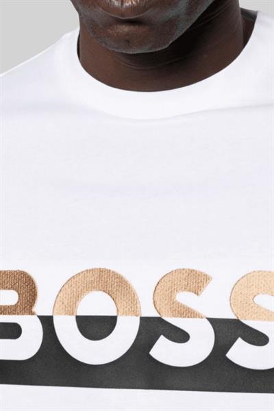 Boss Regular Fit Bisiklet Yaka Erkek T-Shirt Beyaz 100