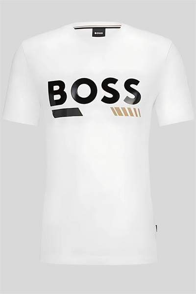 Boss Regular Fit Bisiklet Yaka Erkek T-Shirt Beyaz 100