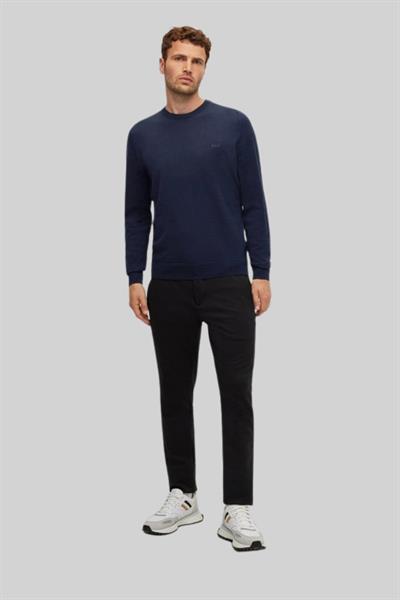 Boss Regular Fit Bisiklet Yaka Erkek Yün Kazak Lacivert 404