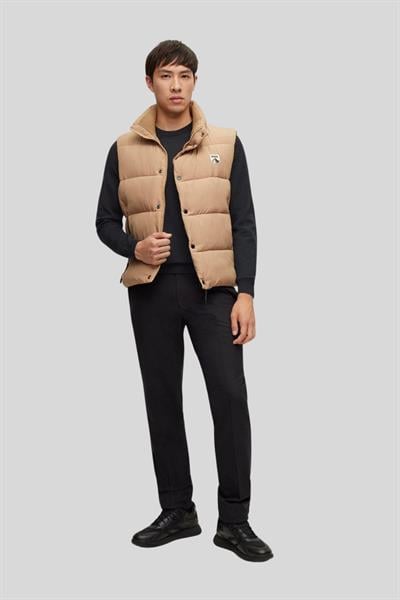 Boss Regular Fit Bisiklet Yaka Erkek Yün Kazak Siyah