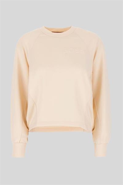 Boss Regular Fit Bisiklet Yaka Kadın Sweatshirt Beyaz 118