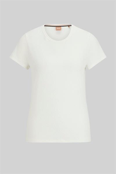 Boss Regular Fit  Bisiklet Yaka Kadın T-Shirt Beyaz 118