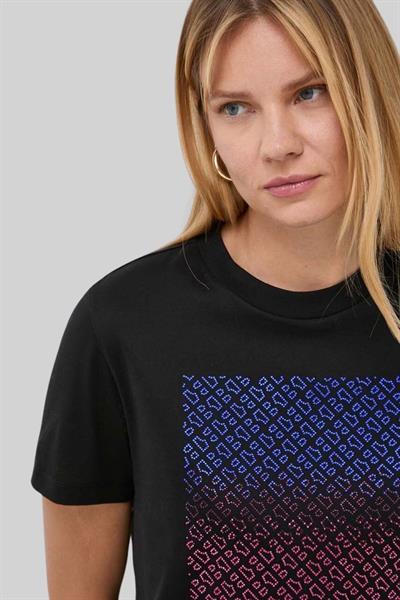 Boss Regular Fit Bisiklet Yaka Kadın T-Shirt Siyah