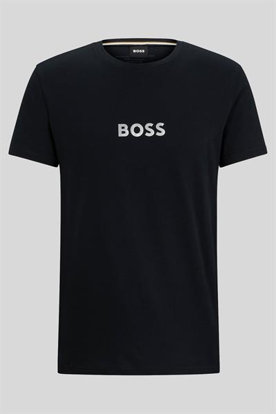 Boss Regular Fit Bisiklet Yaka T-Shirt Siyah