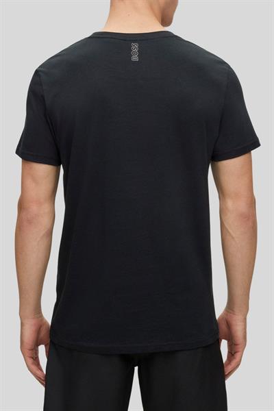 Boss Regular Fit Bisiklet Yaka T-Shirt Siyah