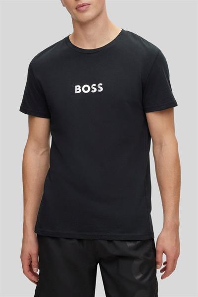 Boss Regular Fit Bisiklet Yaka T-Shirt Siyah