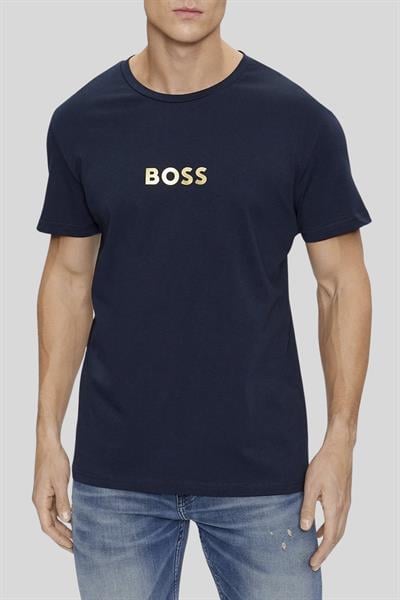 Boss Regular Fit Bisiklet Yaka T-Shirt Lacivert 415