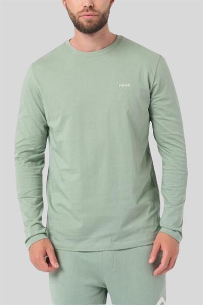 Boss Regular Fit Bisiklet Yaka Uzun Kol Erkek T-Shirt Yeşil