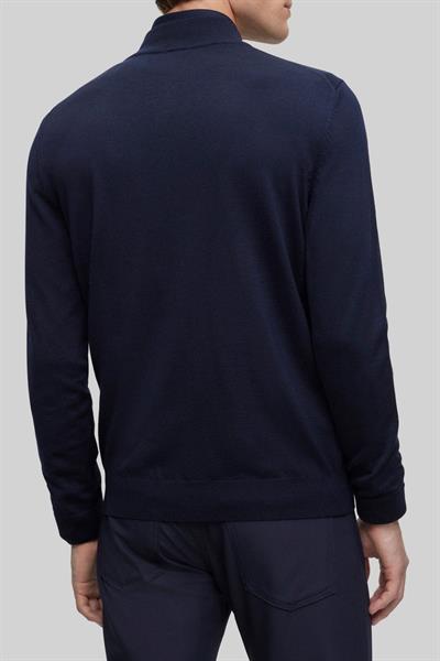 Boss Regular Fit Dik Yaka Erkek Hırka Lacivert 404