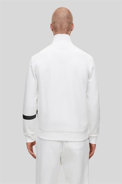 Boss Regular Fit Dik Yaka  Erkek Sweatshirt Beyaz 100
