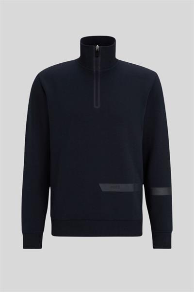 Boss Regular Fit Dik Yaka  Erkek Sweatshirt Lacivert 402