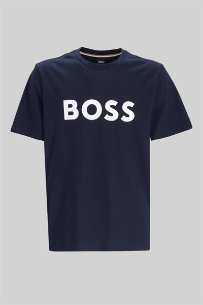 Boss Regular Fit Düz Bisiklet Yaka Erkek T-Shirt Lacivert 404