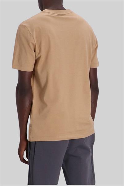 Boss Regular Fit Düz Bisiklet Yaka Erkek T-Shirt Bej 260