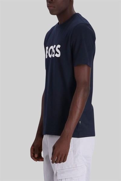 Boss Regular Fit Düz Bisiklet Yaka Erkek T-Shirt Lacivert 404