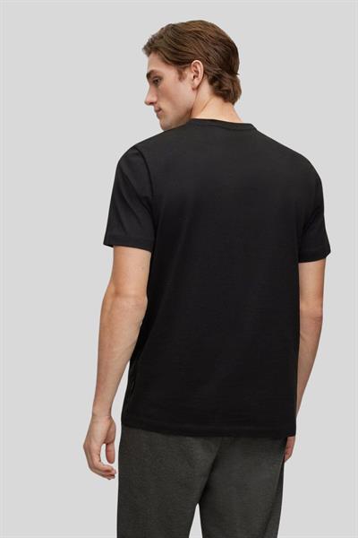 Boss Regular Fit Düz Bisiklet Yaka Erkek T-Shirt Siyah