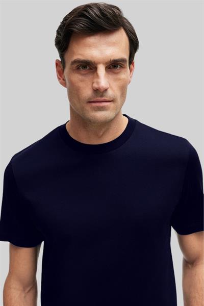 Boss Regular Fit Erkek Bisiklet Yaka T-Shirt Lacivert 404