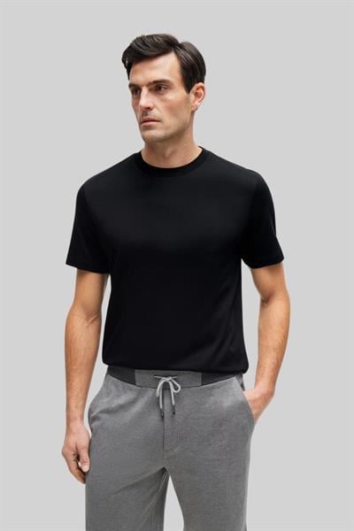 Boss Regular Fit Erkek Bisiklet Yaka T-Shirt Siyah