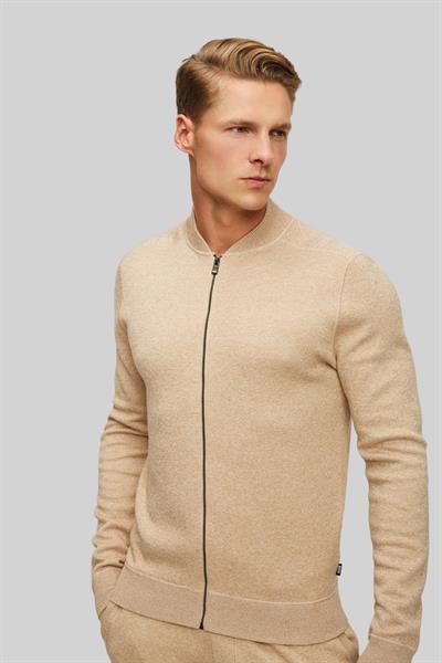 Boss Regular Fit Erkek Örgü Hırka Bej