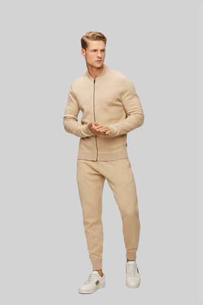 Boss Regular Fit Erkek Örgü Hırka Bej