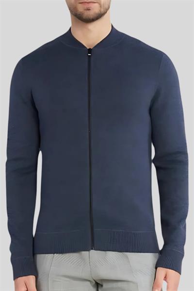 Boss Regular Fit Erkek Örgü Hırka Lacivert 405