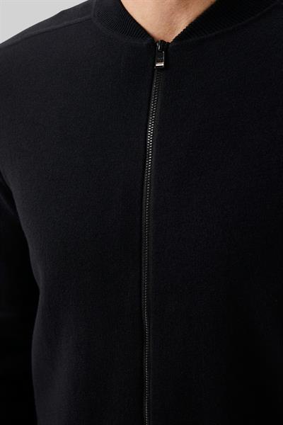 Boss Regular Fit Erkek Örgü Hırka Siyah