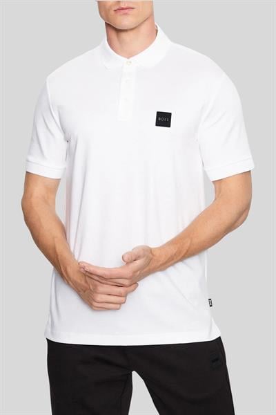 Boss Regular Fit Erkek Polo Yaka T-Shirt Beyaz 100