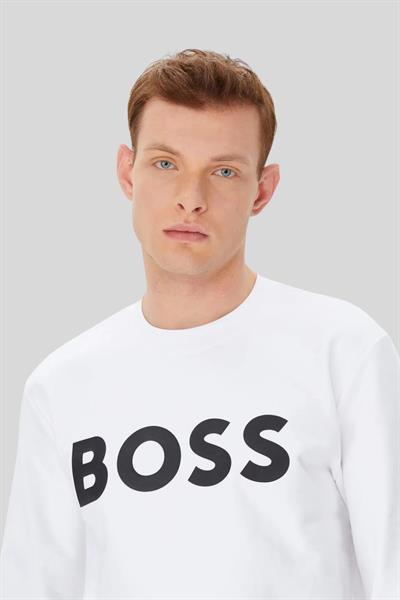 Boss Regular Fit Erkek Sweatshirt Beyaz 100