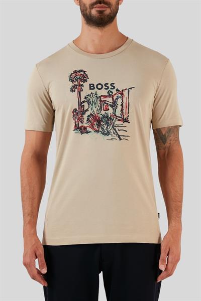 Boss Regular Fit Erkek T-Shirt Bej 275