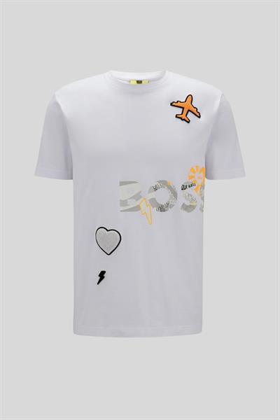 Boss Regular Fit Erkek T-Shirt Beyaz 100