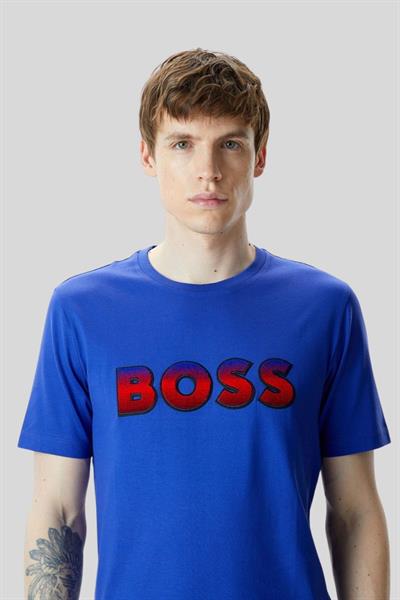 Boss Regular Fit Erkek T-Shirt Mavi 508