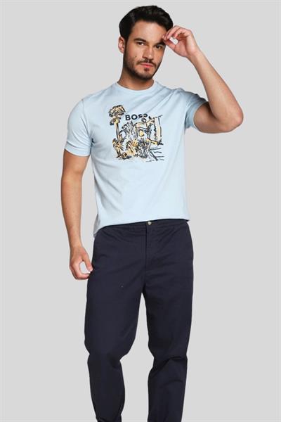 Boss Regular Fit Erkek T-Shirt Mavi 453