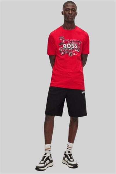 Boss Regular Fit Erkek T-Shirt Turuncu 623