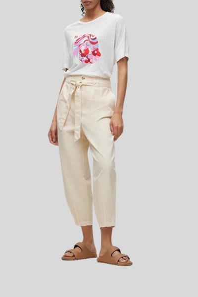 Boss Regular Fit Kadın Baskılı T-Shirt Beyaz 100