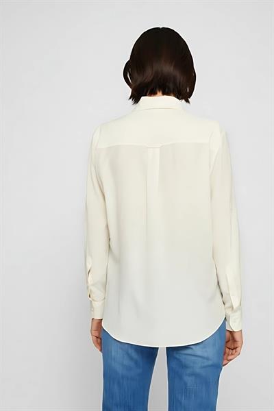 Boss Regular Fit Kadın İpek Gömlek Beyaz 118