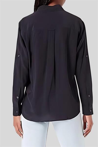 Boss Regular Fit Kadın İpek Gömlek Lacivert 466