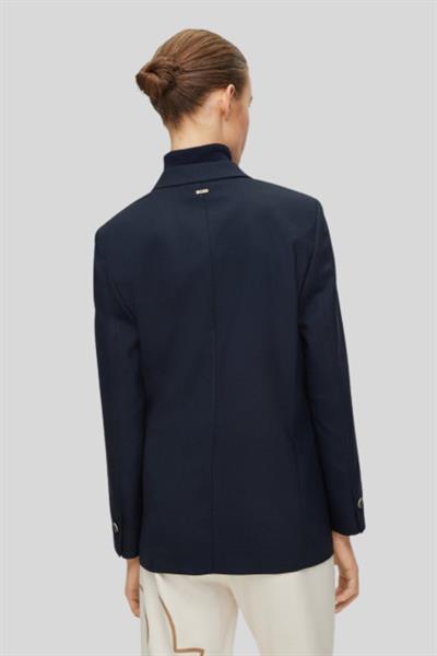 Boss Regular Fit Kadın Kesik Yakalı Yün Ceket Lacivert 466