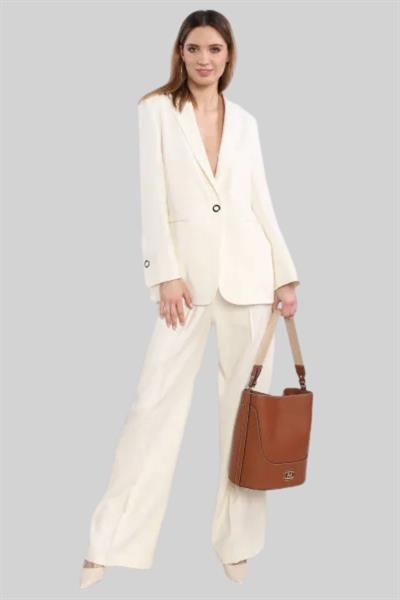Boss Regular Fit Kadın Pantolon Beyaz 118