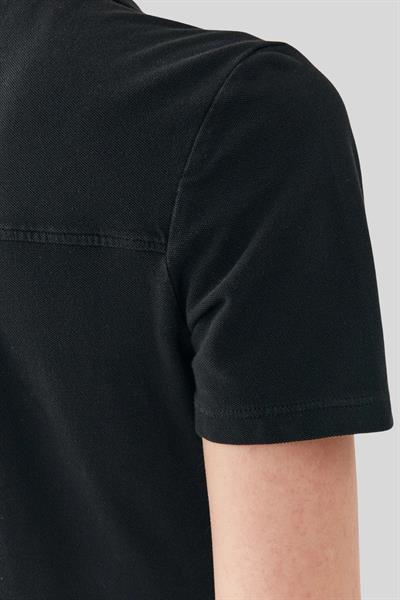 Boss Regular Fit Kadın Polo Yaka T-Shirt Siyah