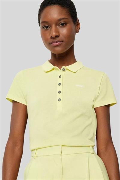 Boss Regular Fit Kadın Polo Yaka T-Shirt Sarı