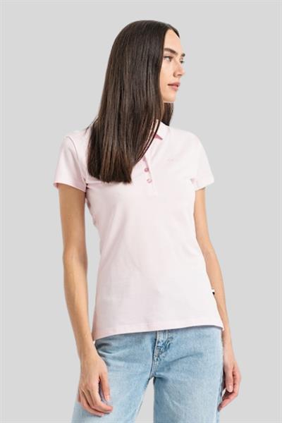 Boss Regular Fit Kadın Polo Yaka T-Shirt Pembe