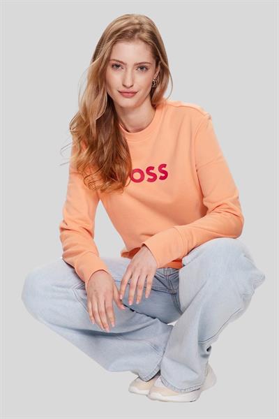 Boss Regular Fit Kadın Sweatshirt Turuncu