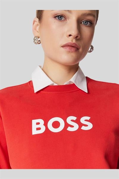 Boss Regular Fit Kadın Sweatshirt Turuncu 622