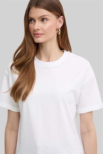 Boss Regular Fit Kadın T-Shirt Beyaz 100