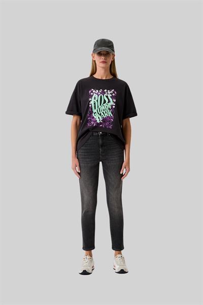 Boss Regular Fit Kadın T-Shirt Siyah