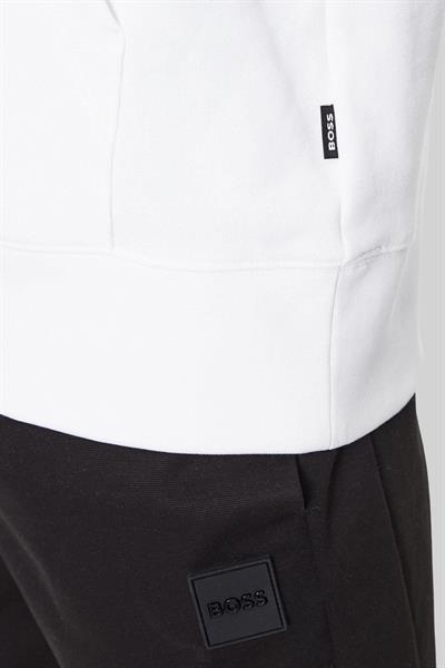 Boss Regular Fit Kapşonlu Erkek Sweatshirt Beyaz 100