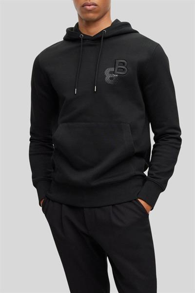 Boss Regular Fit Kapşonlu Erkek Sweatshirt Siyah