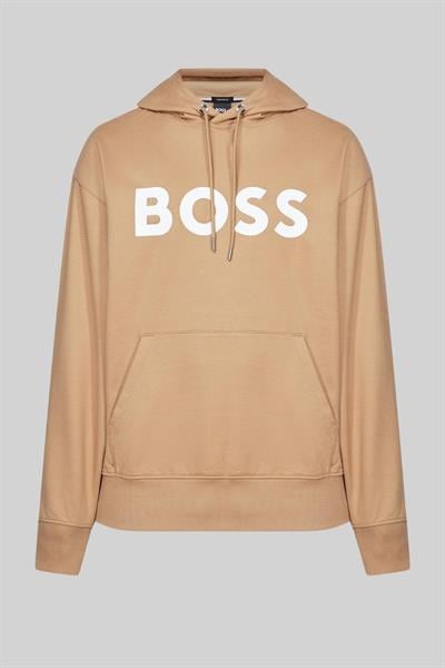 Boss Regular Fit  Kapüşonlu Erkek Sweatshirt Bej 260