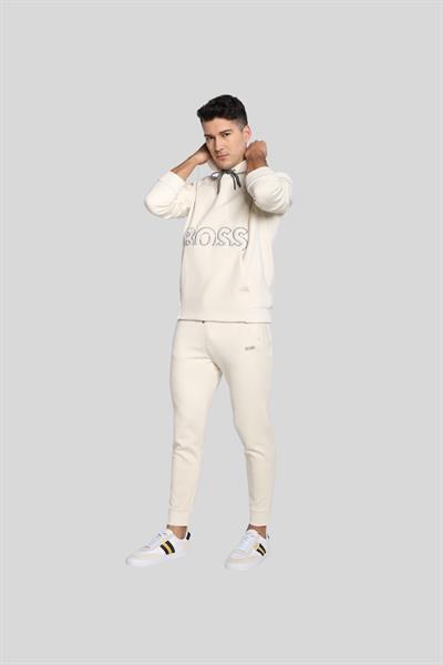 Boss  Regular Fit Kapüşonlu Erkek Sweatshirt Krem 131