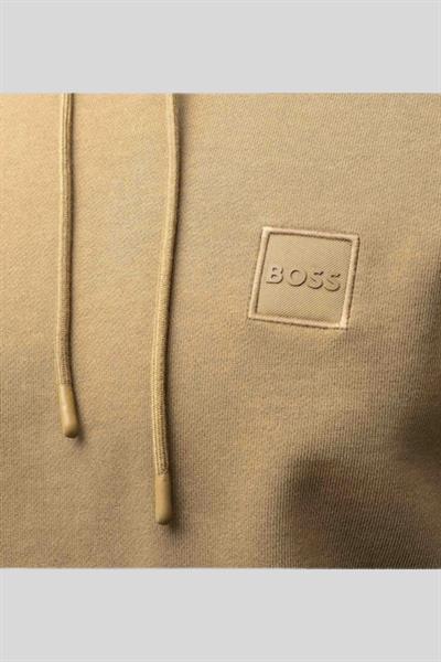 Boss Regular Fit Kapüşonlu Erkek Sweatshirt Bej
